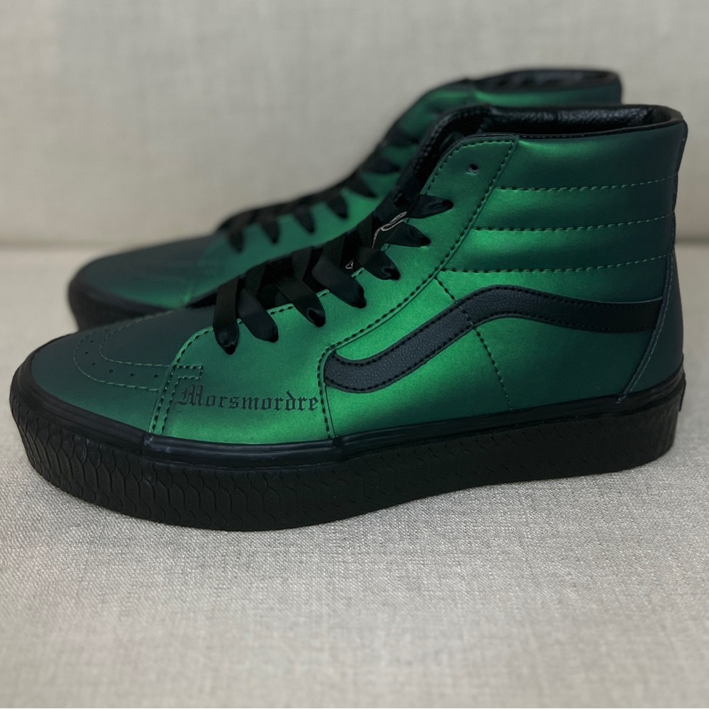 Vans sample Harry Potter/Slytherin shoes men’s size 9 green and black brand new